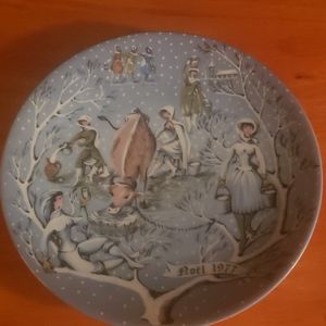 Haviland Limoges Plate Noel 1977